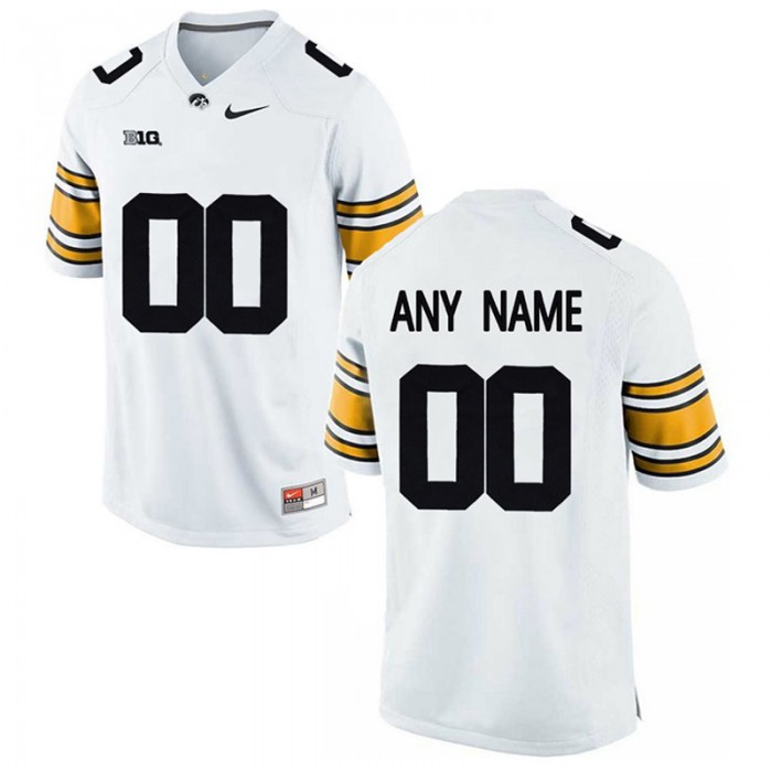 Male Iowa Hawkeyes White College Customized Limited Football Jersey