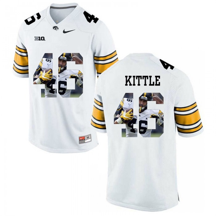 Male George Kittle Iowa Hawkeyes White College Football Limited Player Painting Jersey
