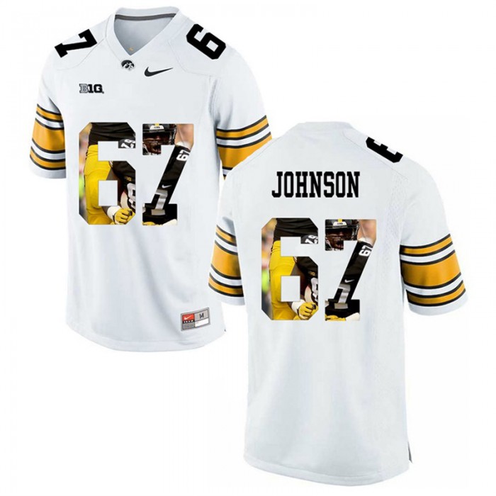 Male Jaleel Johnson Iowa Hawkeyes White College Football Limited Player Painting Jersey