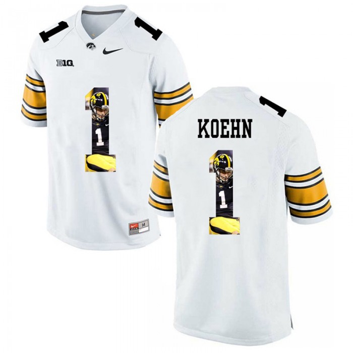Male Marshall Koehn Iowa Hawkeyes White College Football Limited Player Painting Jersey