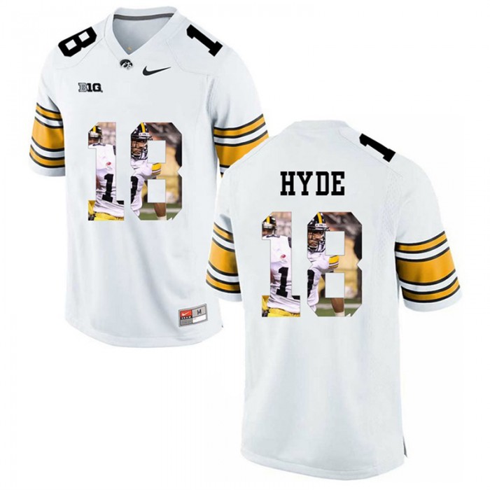 Male Micah Hyde Iowa Hawkeyes White College Football Limited Player Painting Jersey