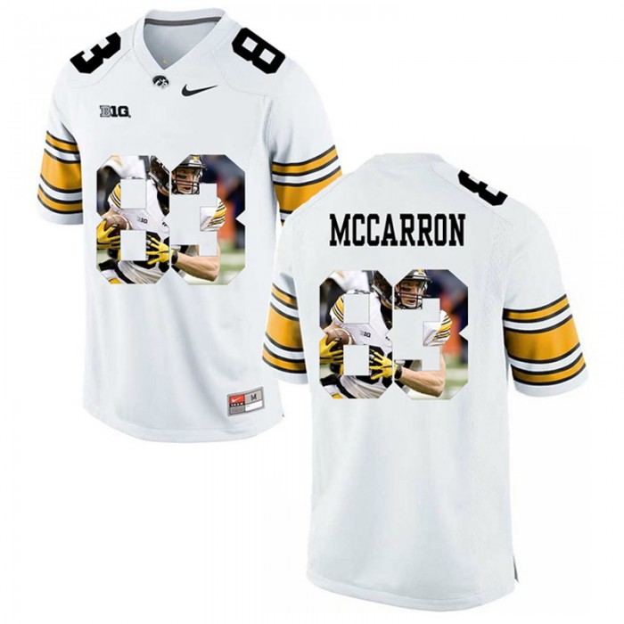Male Riley McCarron Iowa Hawkeyes White College Football Limited Player Painting Jersey