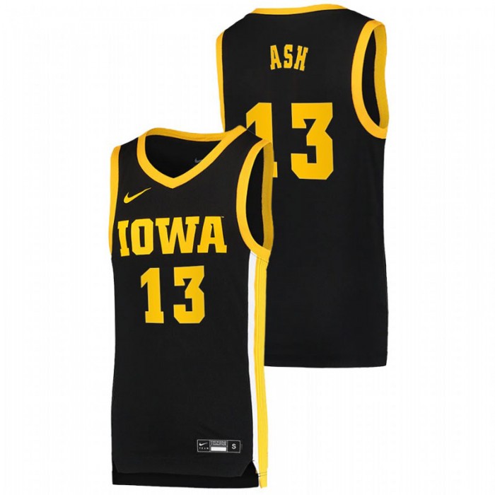 Iowa Hawkeyes Austin Ash Basketball Dri-FIT Swingman Jersey Black For Men