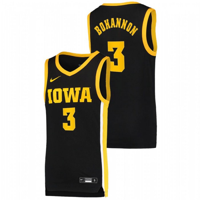 Iowa Hawkeyes Jordan Bohannon Basketball Dri-FIT Swingman Jersey Black For Men