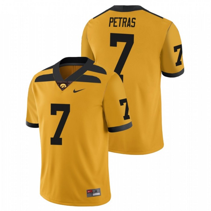 Spencer Petras Iowa Hawkeyes College Football Gold Alternate Game Jersey