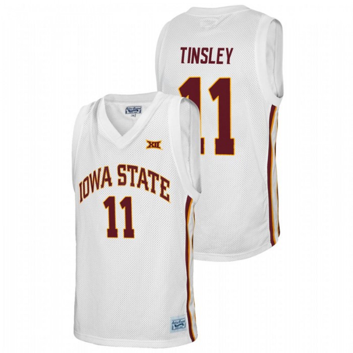 Iowa State Cyclones Jamaal Tinsley Jersey College Basketball White Alumni For Men