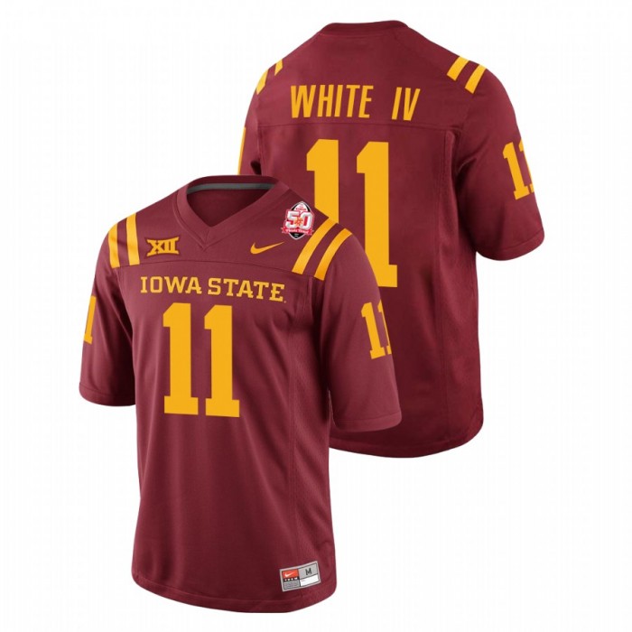 Lawrence White IV Iowa State Cyclones 2021 Fiesta Bowl College Football Cardinal Jersey For Men