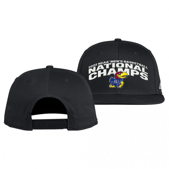 Kansas Jayhawks 2022 NCAA National Champions Locker Room Snapback Adjustable Hat Black