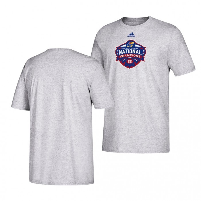 Kansas Jayhawks 2022 NCAA National Champions Gray Parade T-Shirt Men