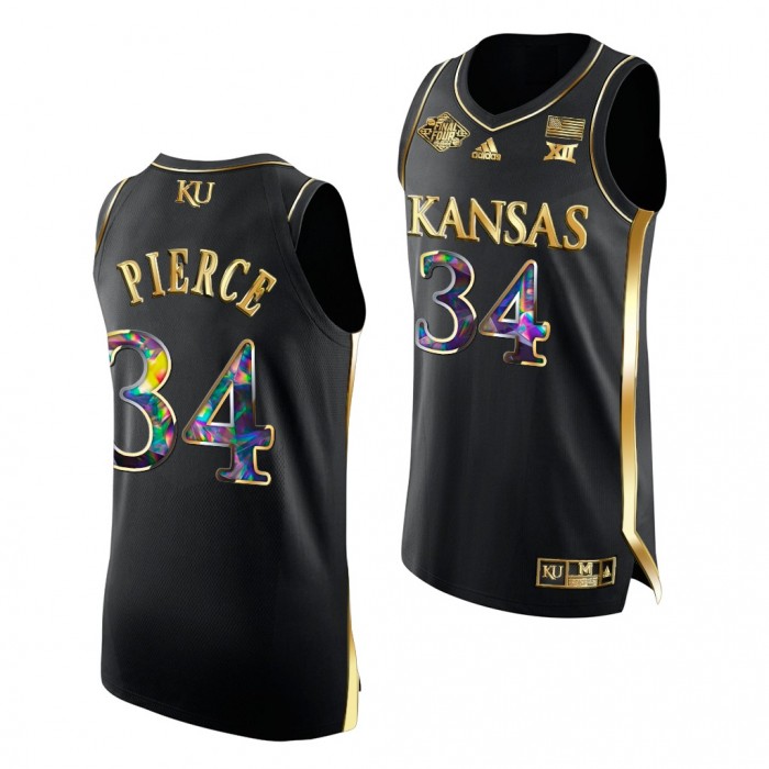 Kansas Jayhawks Paul Pierce 2022 NCAA National Champions Black Golden Diamond Edition Jersey Men