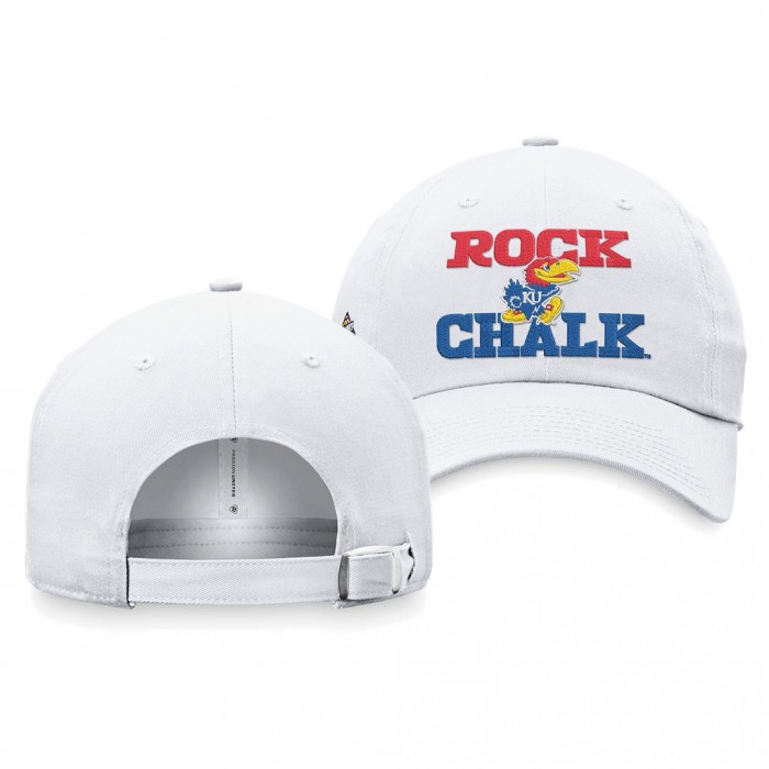 Kansas Jayhawks 2022 March Madness Final Four Top Of The World Crew Adjustable Hat White