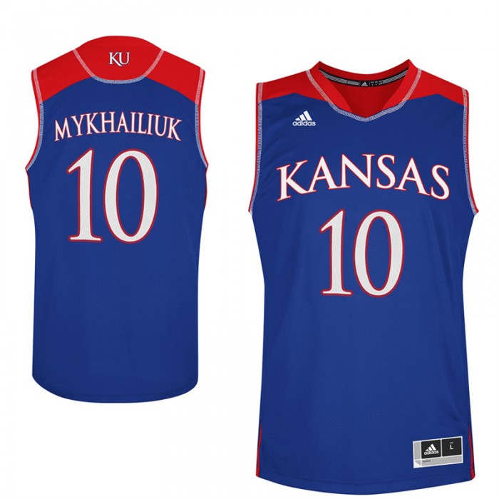 Male Sviatoslav Mykhailiuk Kansas Jayhawks Royal NCAA Basketball Player Performance Jersey