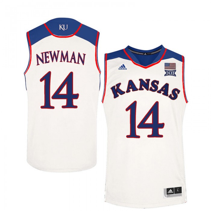 Male Malik Newman Kansas Jayhawks White NCAA Basketball Player Performance Jersey