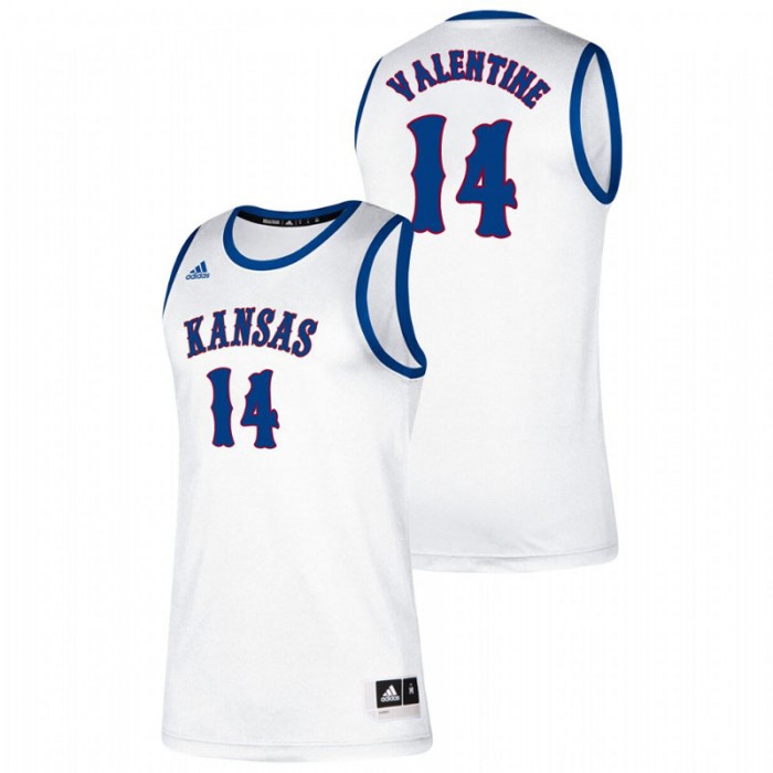 Kansas Jayhawks Classic Darnell Valentine College Basketball Jersey White For Men