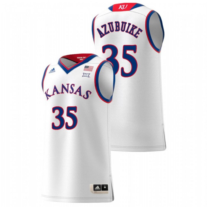 Kansas Jayhawks College Basketball White Udoka Azubuike Replica Jersey For Men
