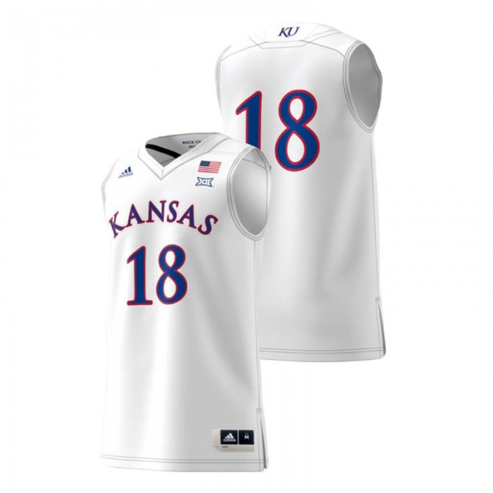 Kansas Jayhawks Adidas Replica White College Basketball Swingman Jersey