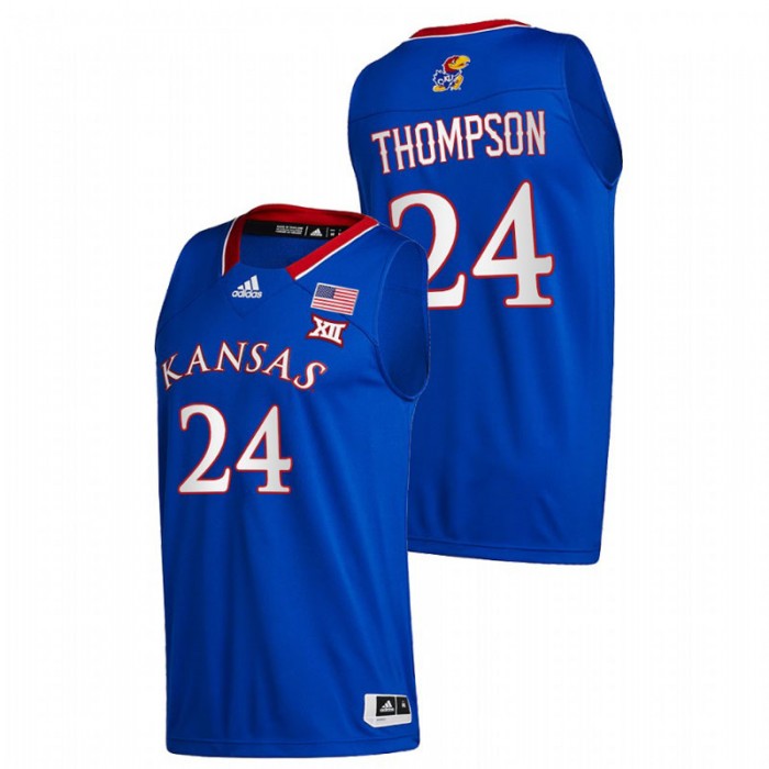 Kansas Jayhawks College Basketball Bryce Thompson New Season Jersey Royal Men