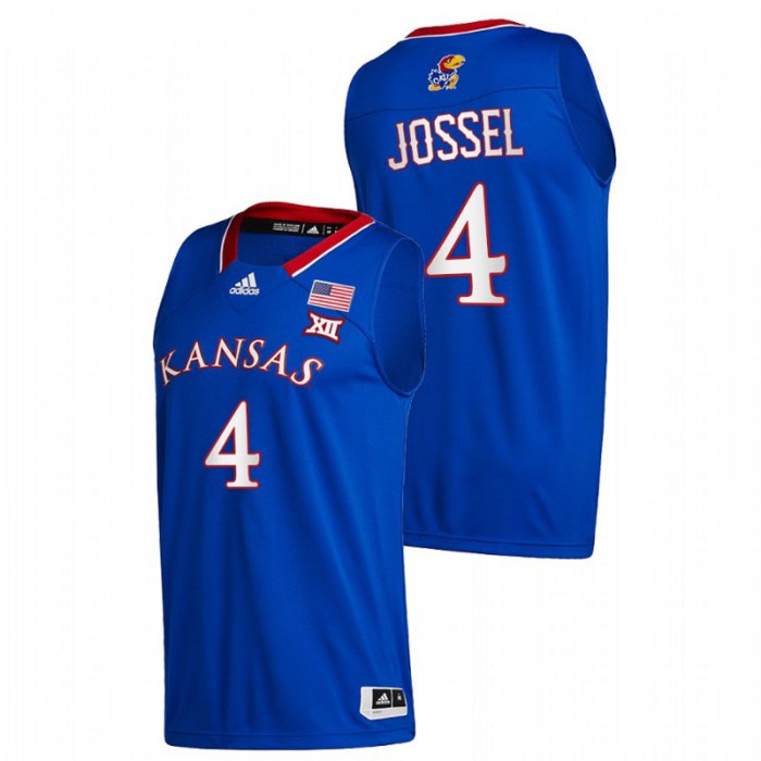 Kansas Jayhawks College Basketball Latrell Jossel New Season Jersey Royal Men