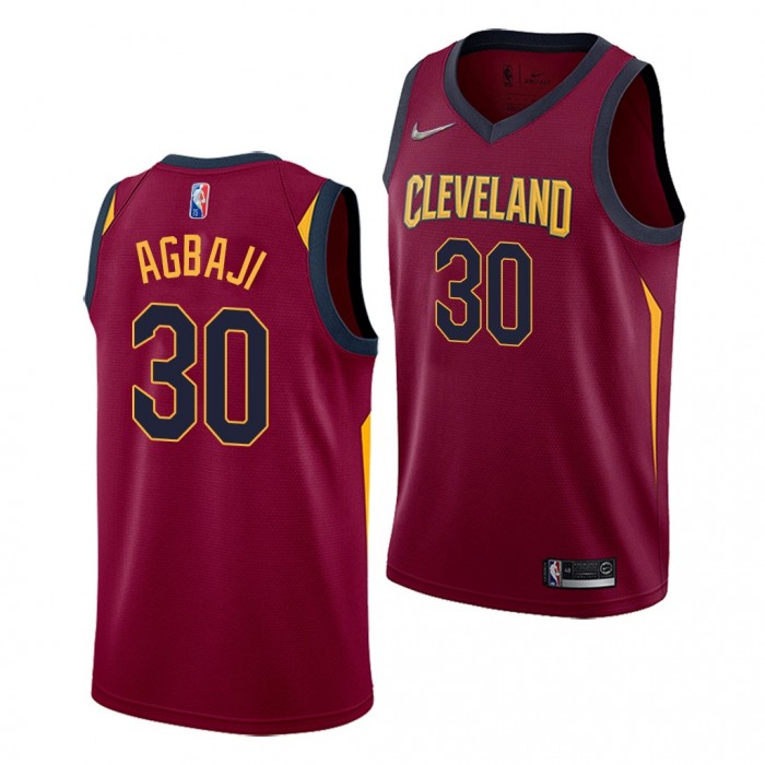 2022 NBA Draft Ochai Agbaji #30 Cavaliers Wine Icon Edition Jersey Kansas Jayhawks