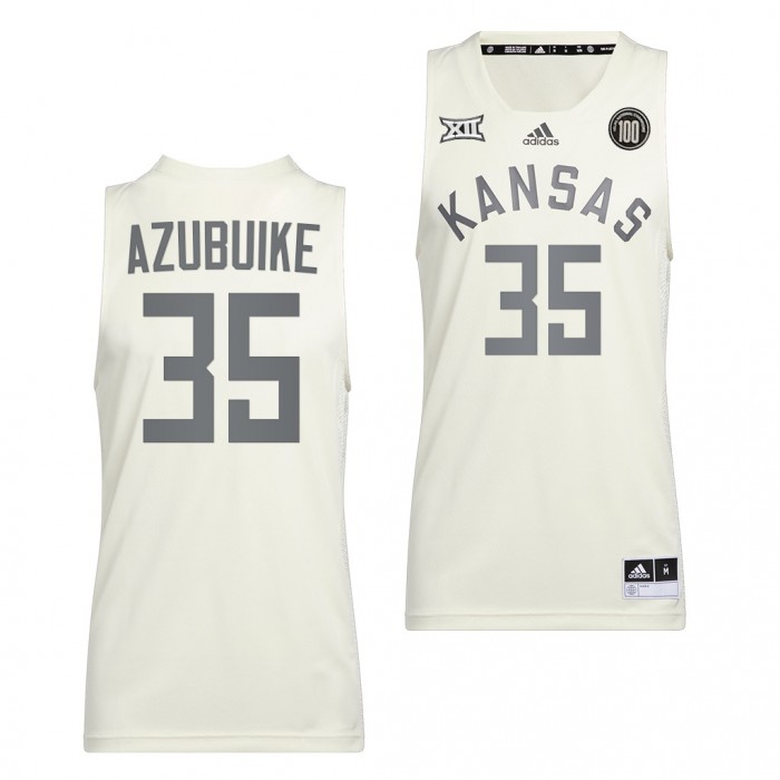 Kansas Jayhawks Udoka Azubuike #35 White Reverse Retro Uniform Alumni Basketball Jersey