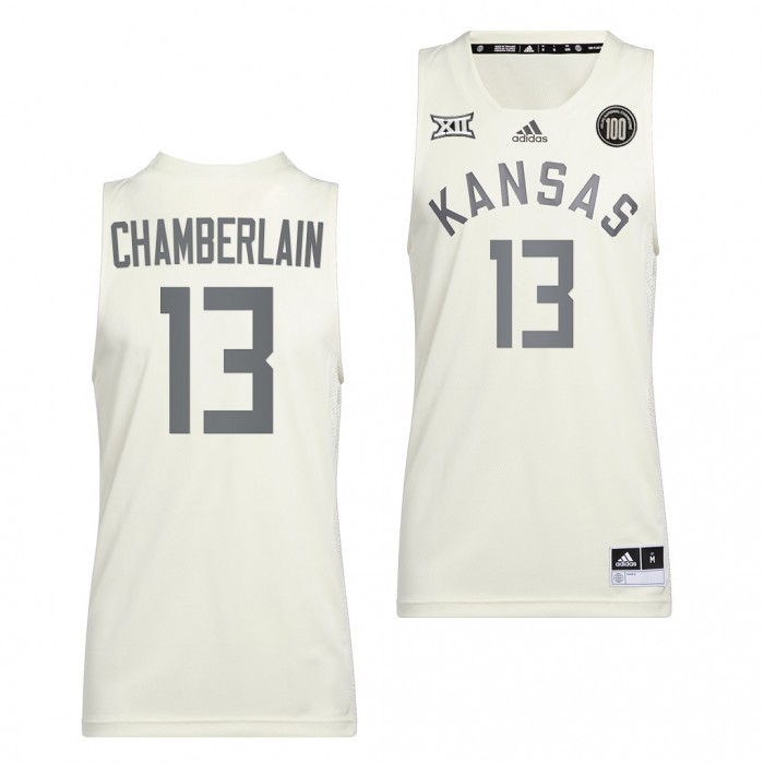 Kansas Jayhawks Wilt Chamberlain #13 White Reverse Retro Uniform Alumni Basketball Jersey