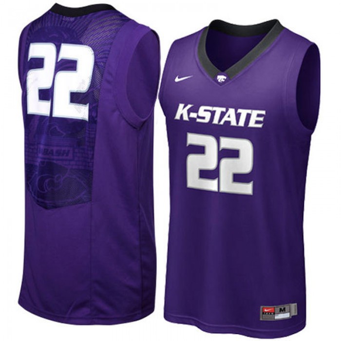 Kansas State Wildcats #22 Purple Basketball For Men Jersey