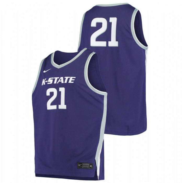 Kansas State Wildcats Jersey Basketball Purple Replica For Men