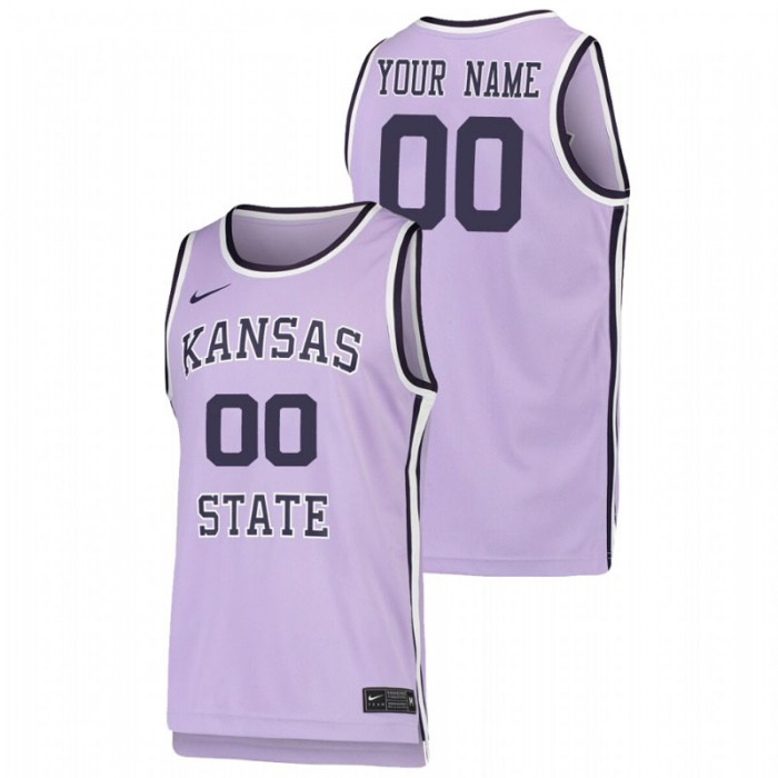 Kansas State Wildcats Custom Jersey Basketball Purple Replica For Men