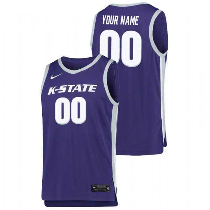 Kansas State Wildcats Custom Jersey College Basketball Purple Replica For Men