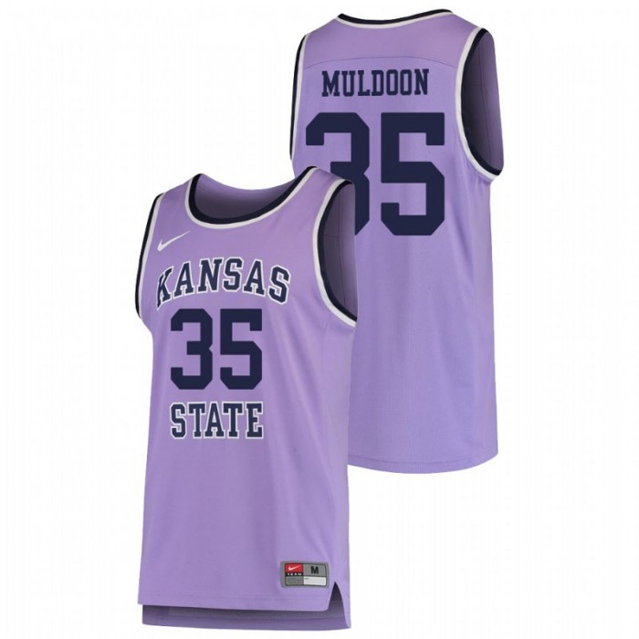 Men's Kansas State Wildcats College Basketball Purple Patrick Muldoon Replica Jersey