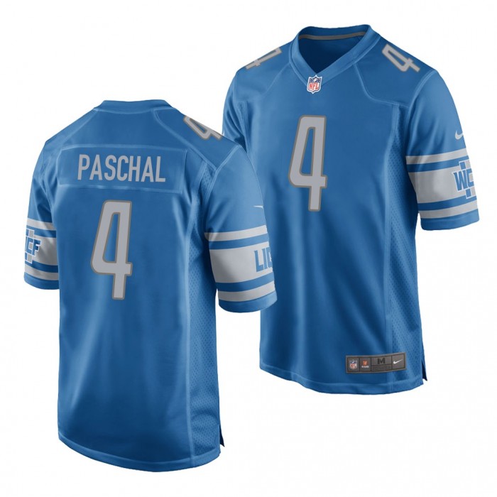 Josh Paschal Detroit Lions 2022 NFL Draft Blue Men Game Jersey Kentucky Wildcats