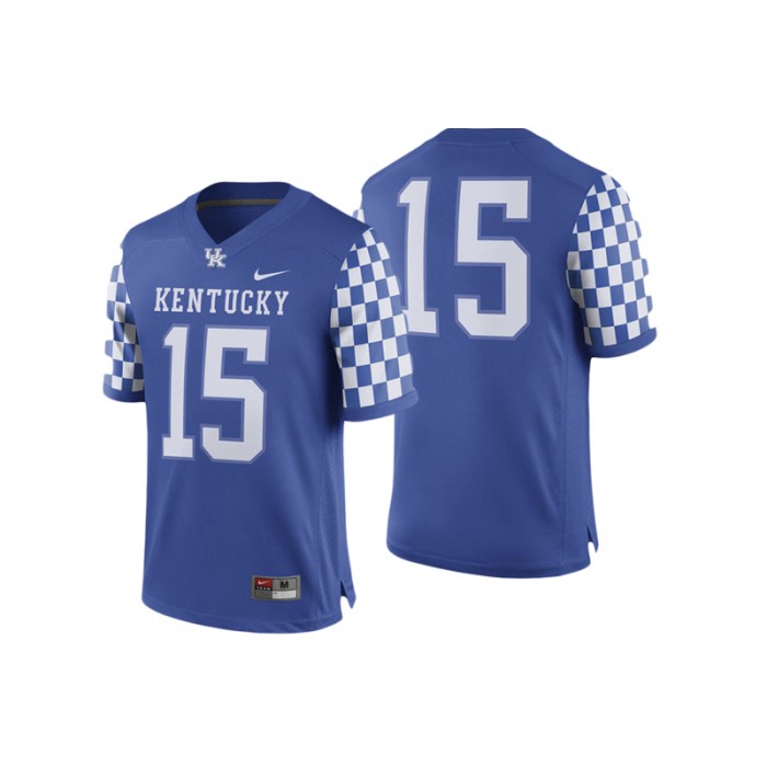 #15 Male Kentucky Wildcats Royal College Football Game Performance Jersey