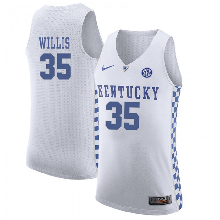 Male Kentucky Wildcats Derek Willis White NCAA Basketball Jersey