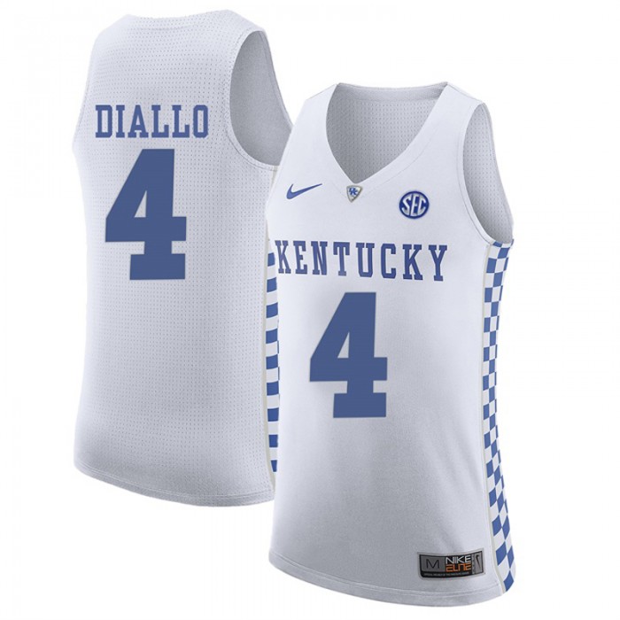 Male Kentucky Wildcats Hamidou Diallo White NCAA Basketball Jersey