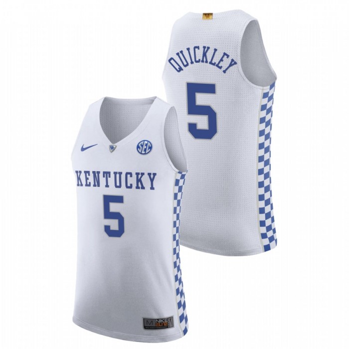 Kentucky Wildcats Authentic Immanuel Quickley College Basketball Jersey White For Men