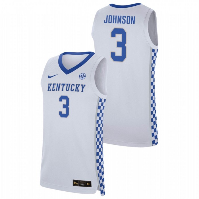 Kentucky Wildcats College Basketball Keldon Johnson Jersey White For Men