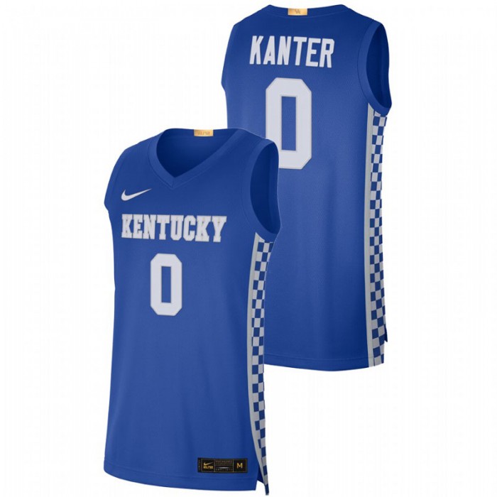 Kentucky Wildcats Enes Kanter Jersey Royal College Basketball Limited Men