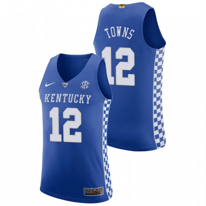 Kentucky Wildcats Karl-Anthony Towns Jersey Royal Authentic College Basketball Men