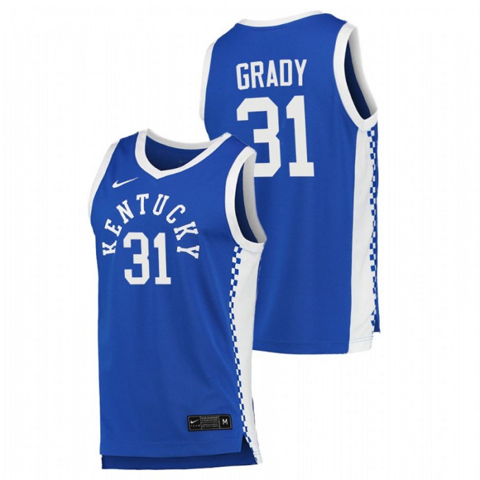 Kentucky Wildcats College Basketball Kellan Grady 2021 Trade Jersey Blue Men