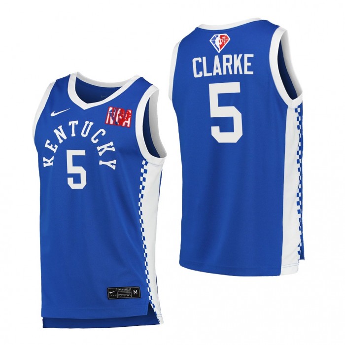 Kentucky Wildcats Terrence Clarke 2021 NBA Draft Special Edition #5 Jersey-Blue