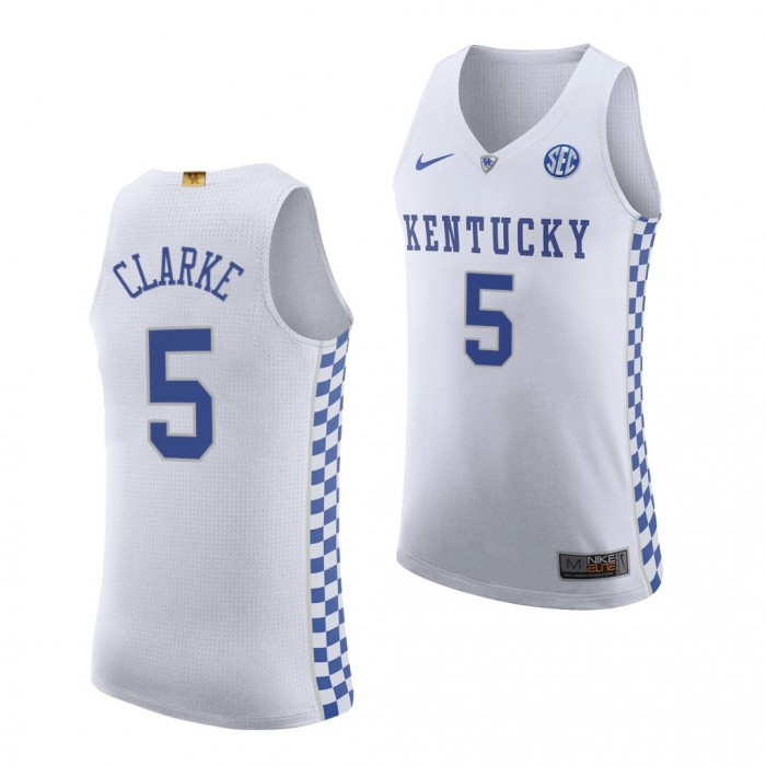 Kentucky Wildcats Terrence Clarke 2021 NBA Draft Prospect RIP #5 Jersey-White