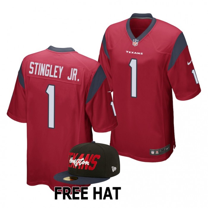 2022 NFL Draft Derek Stingley Jr. Jersey Houston Texans Red Game