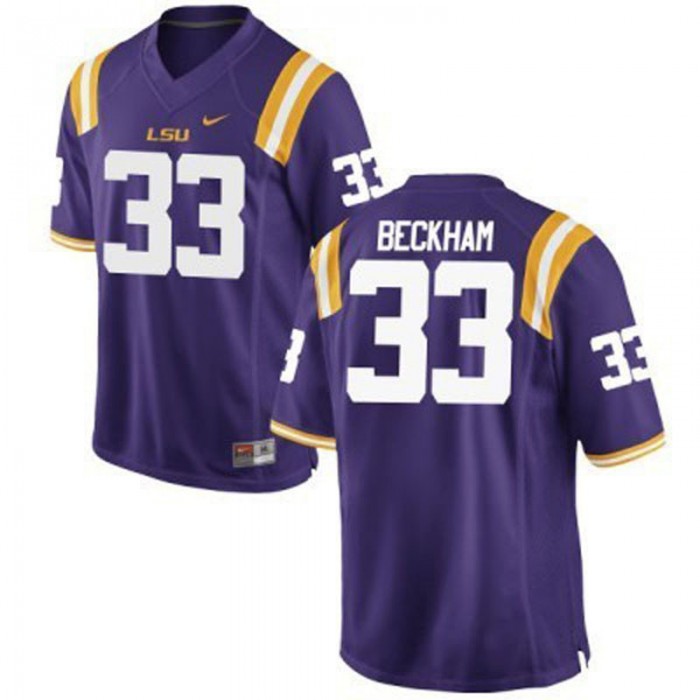 LSU Tigers #33 Odell Beckham Jr. Purple Football For Men Jersey