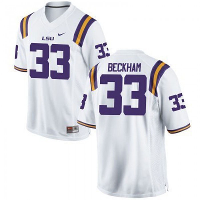 LSU Tigers #33 Odell Beckham Jr. White Football Youth Jersey