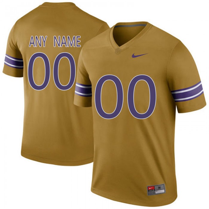 Male LSU Tigers #00 Gridiron Gold College Limited Throwback Football Customized Jersey