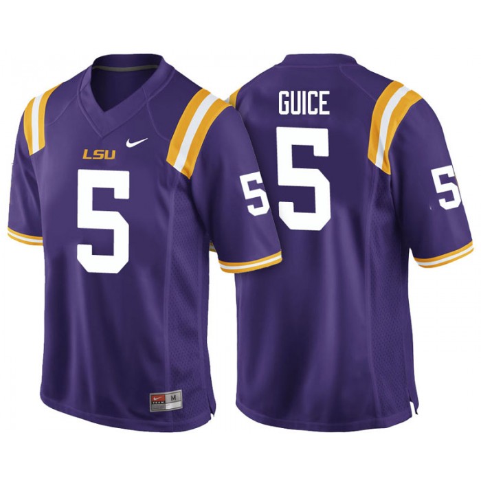 Male Derrius Guice LSU Tigers Purple College Footbal Alumni NFL Player Jersey