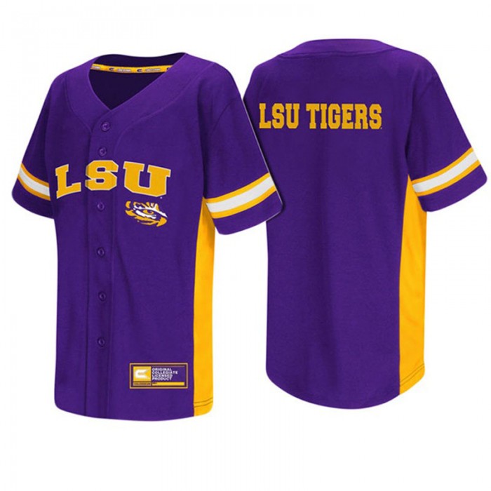 Male LSU Tigers Purple NCAA Baseball Jersey