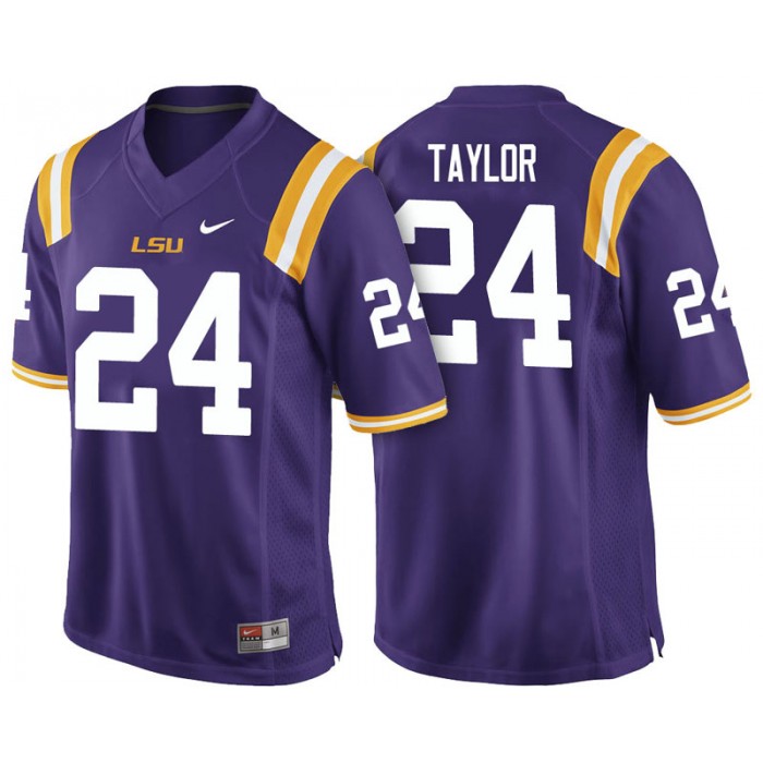 Male Tyler Taylor LSU Tigers Purple College Footbal Alumni NFL Player Jersey