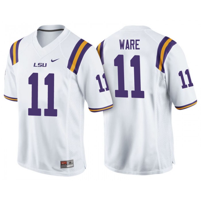 Male Spencer Ware LSU Tigers White College Footbal Alumni NFL Player Jersey