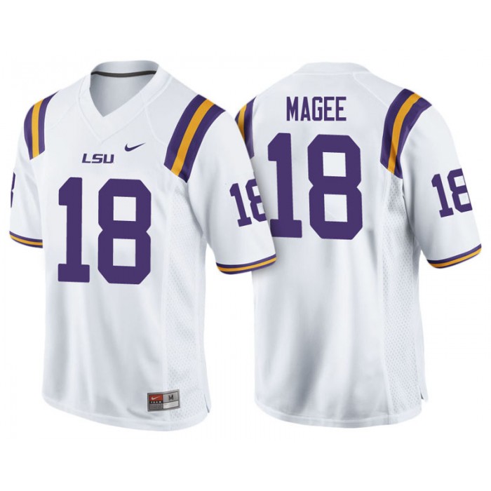 Male Terrence Magee LSU Tigers White College Footbal Alumni NFL Player Jersey